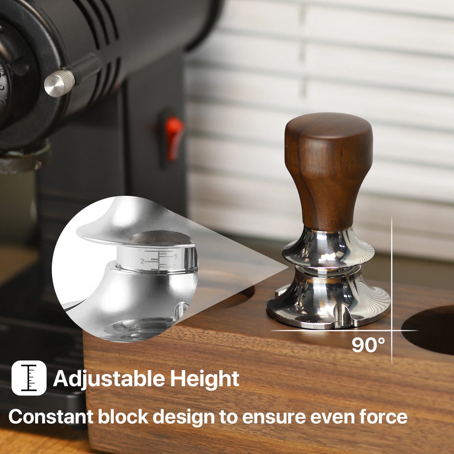 Premium Self-Leveling Espresso Tamper